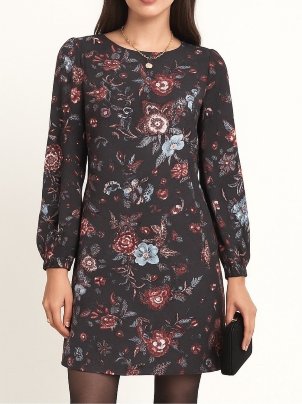 NWT LOFT Nouveau Garden Cuffed Shirtdress